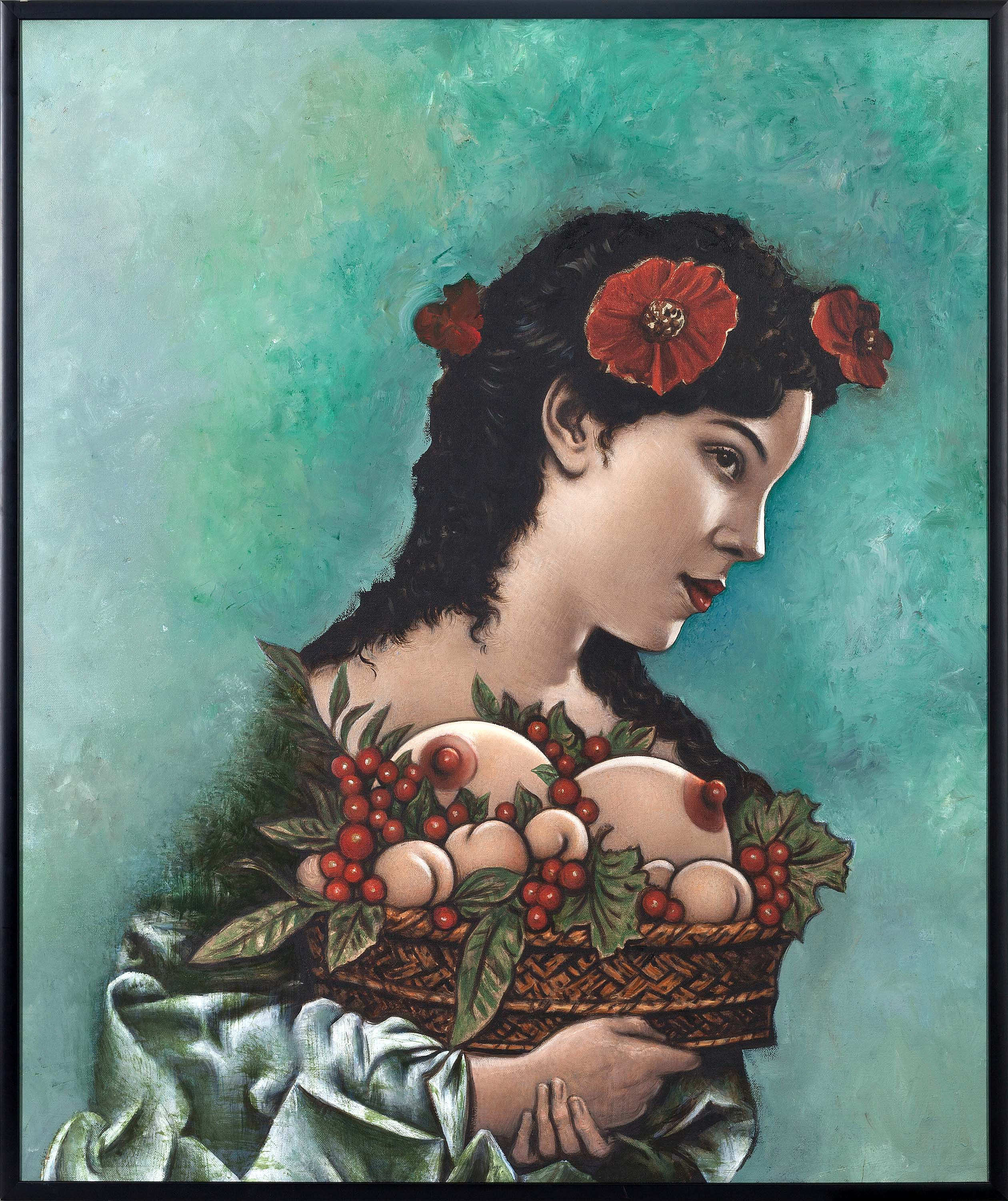 A GIRL WITH PEACHES
