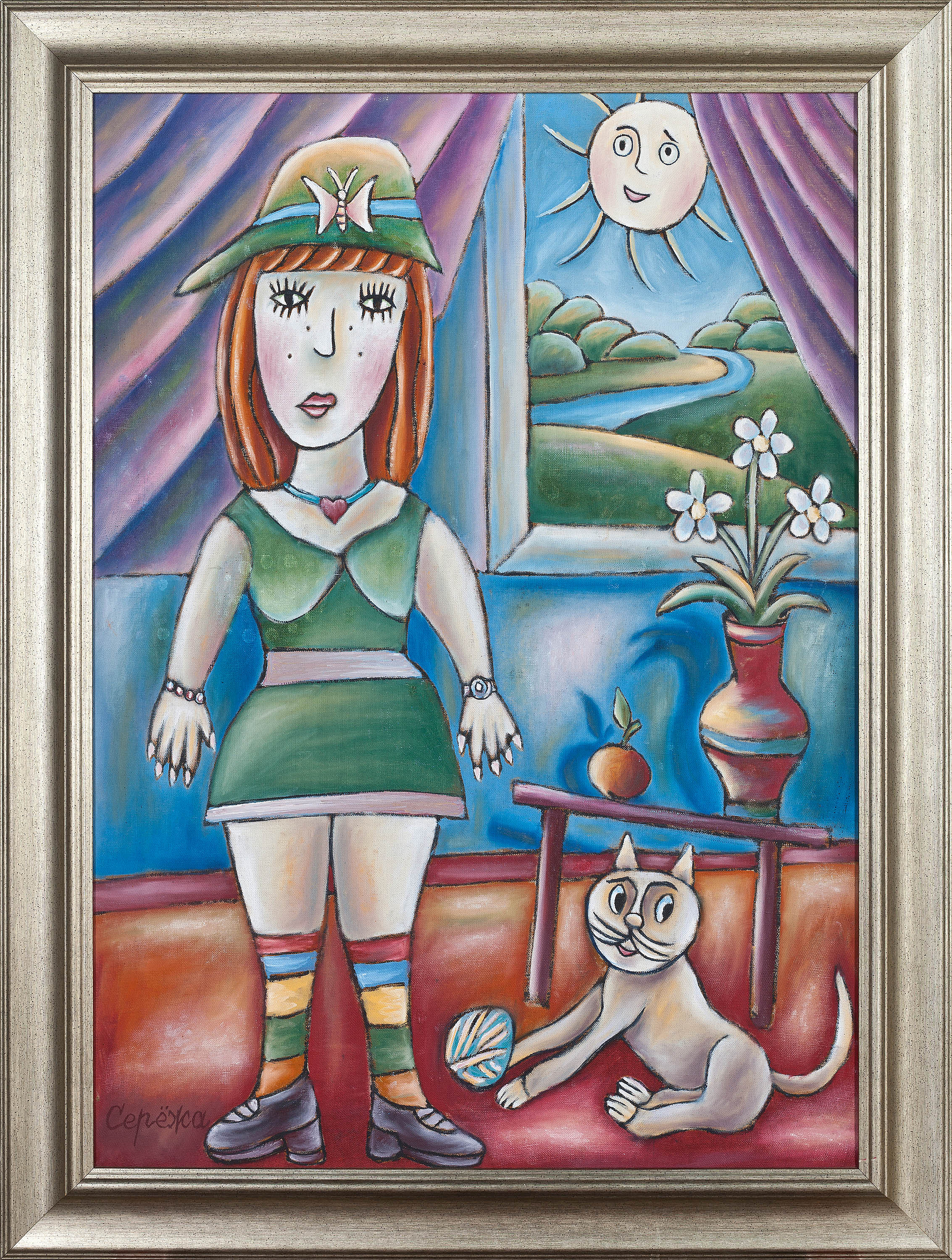 Singer Alla Pugacheva Watching Paul Klee Picture In Zurab Tsereteli Studio