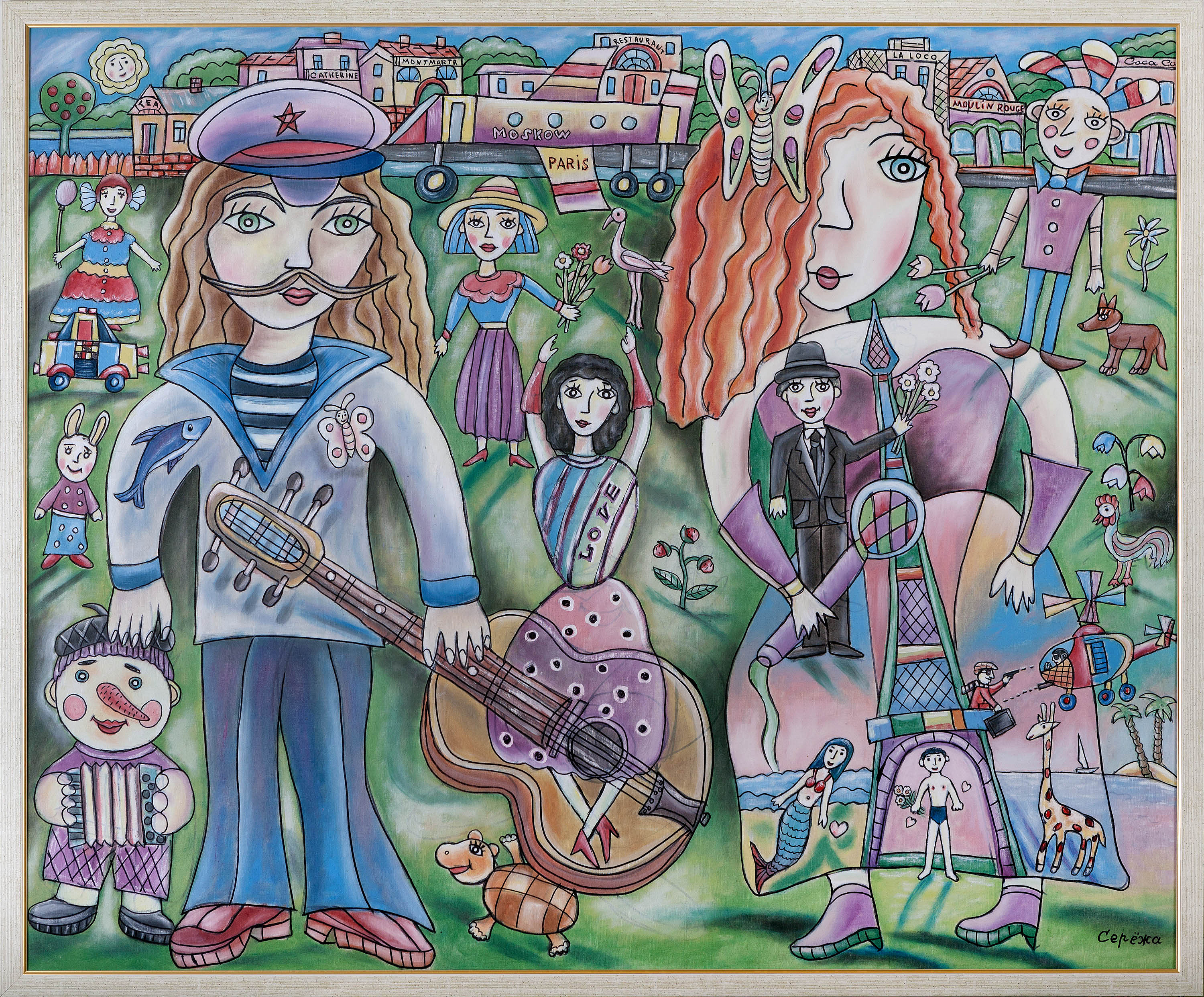 Pugacheva and Nikolaev strolling the Champs-Élysées in Paris. Korolyova on maternity leave, and Kirkorov with his mistress on the islands